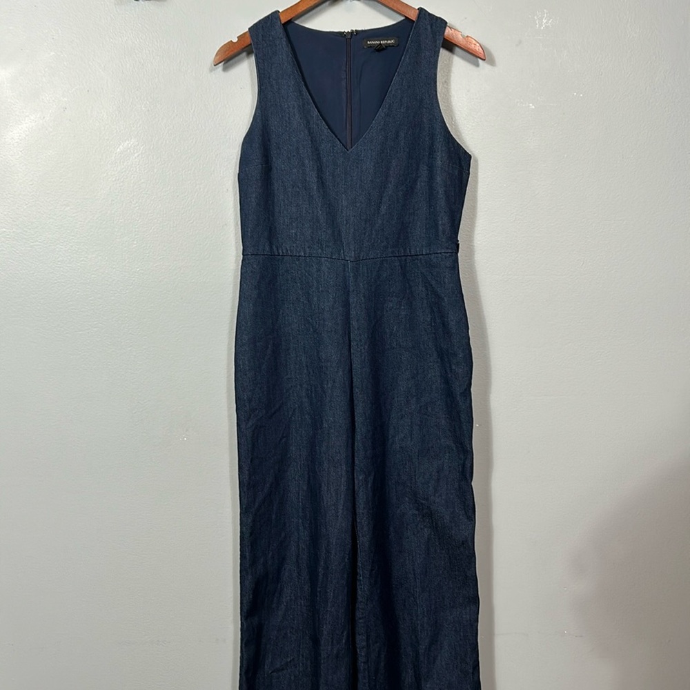 Banana Republic Indigo Soft Jean Denim Overall size 6 P